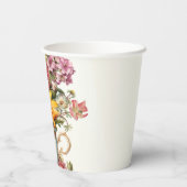 8 kopjes bloem papieren bekers (Achterkant)