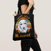 8 korte benen beagle grote houding tote bag (Dichtbij)