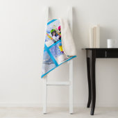 8 Landschapsfotocollage Azure Sherpa Deken (In situ)