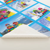 8 Landschapsfotocollage Azure Sherpa Deken (3/4)