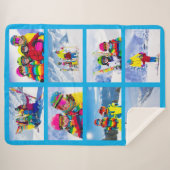 8 Landschapsfotocollage Azure Sherpa Deken (Voorkant (horizontaal))