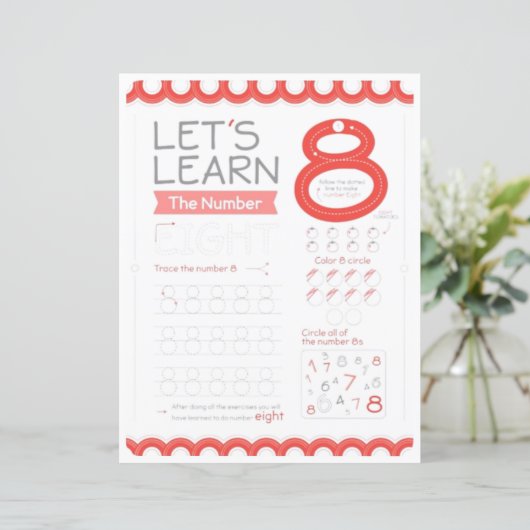 8 Learn To Draw Number 8 Teacher Home Schooling (Staand voorkant)