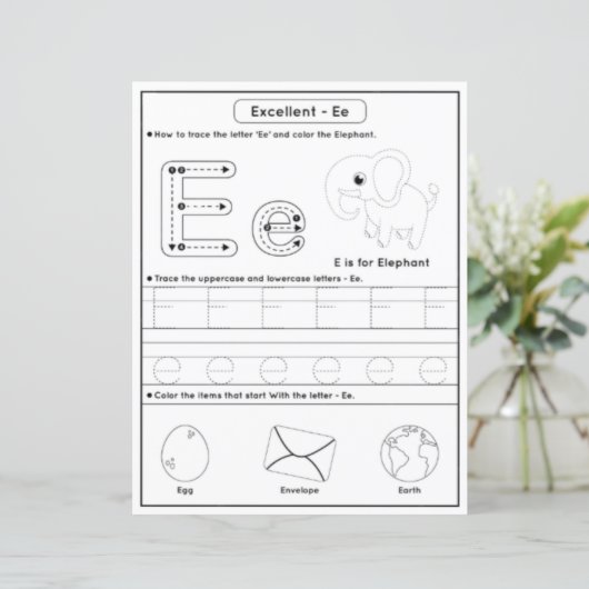 8 Learn To Spell Letter E Teacher Home Schooling (Staand voorkant)