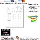 8 Learn To Spell Letter N Teacher Home Schooling