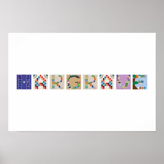 8-letter naam bordspel alfabet poster (Voorkant)