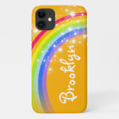 8 letternaam regenboogsterren oranje lucht Case-Mate iPhone case (Achterkant)