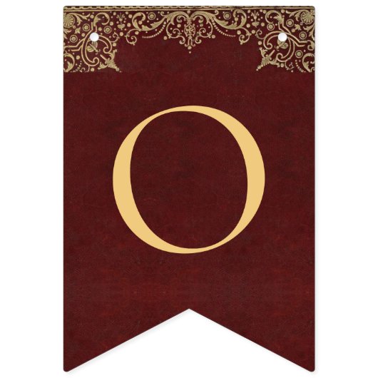 8 letters rood goud God zegene de doopsgemeenschap Vlaggetjes (Tweede vlag)