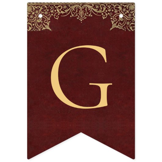 8 letters rood goud God zegene de doopsgemeenschap Vlaggetjes (Eerste vlag)