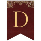 8 letters rood goud God zegene de doopsgemeenschap Vlaggetjes (Derde vlag)