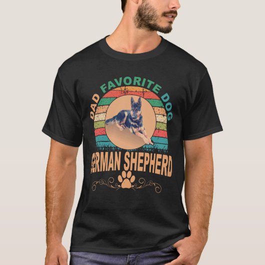 8 Lievelingshond Vader Duitse Herder T-shirt (Voorkant)