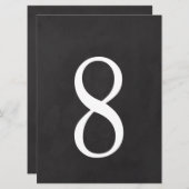 8 lijst Nummer 6.5 x 8.75 Kaart (Voorkant / Achterkant)