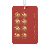 8 Lucky Monkeys Chinees Nieuwjaar 2016 Freshener Luchtverfrisser (Achterkant)