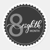 8 maanden Klassieke ronde Sticker (Voorkant)