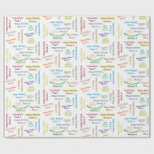 8 maart, cadeaupapier voor thuisdag (Vlak)