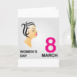 8 maart de dag van Internationale vrouwen Kaart