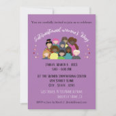 8 maart Evenement Internationale Vrouwendag Uitnod Kaart (Voorkant)