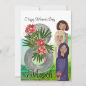 8 maart: Gelukkige Vrouwendag Feestdagenkaart (Voorkant)