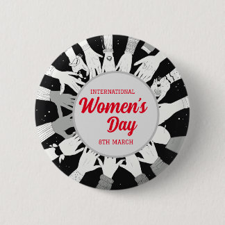 8 maart InspireInclusion Internationale Vrouwendag Ronde Button 5,7 Cm