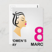 8 maart Internationale dag van de vrouw Briefkaart (Voorkant / Achterkant)