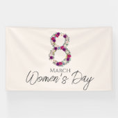 8 maart Internationale dag van de vrouw Spandoek (Horizontaal)