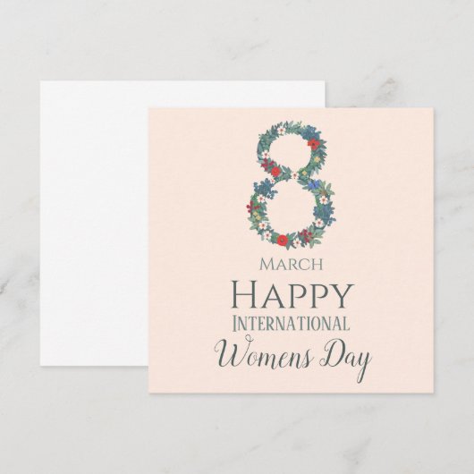 8 maart Internationale Vrouwendag (Voorkant / Achterkant)