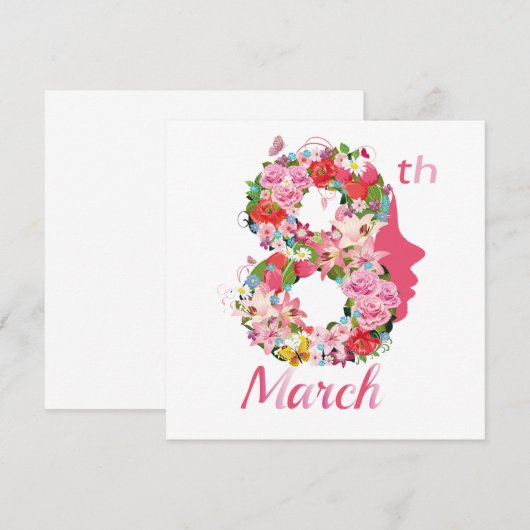 8 maart Internationale Vrouwendag (Voorkant / Achterkant)