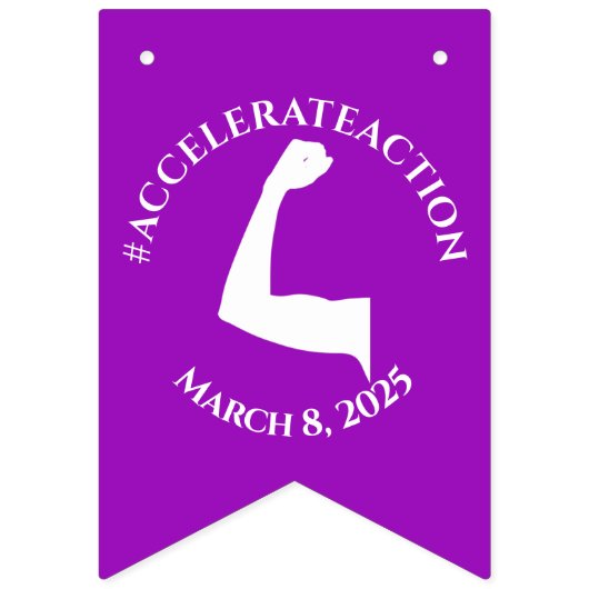 8 maart Internationale Vrouwendag 2025 Vlaggetjes (Eerste vlag)