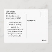 8 maart Internationale Vrouwendag Briefkaart (Achterkant)