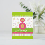 8 maart Internationale Vrouwendag Briefkaart (Staand voorkant)