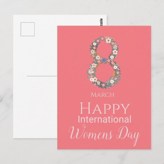 8 maart Internationale Vrouwendag Briefkaart (Voorkant / Achterkant)
