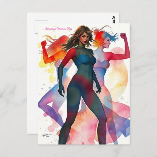 8 maart Internationale Vrouwendag Briefkaart (Voorkant / Achterkant)