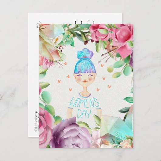 8 maart Internationale Vrouwendag Briefkaart (Voorkant / Achterkant)
