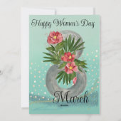 8 maart Internationale Vrouwendag Feestdagenkaart (Achterkant)