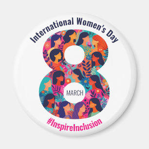 8 maart Internationale Vrouwendag IWD Magneet