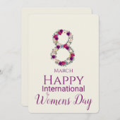 8 maart Internationale Vrouwendag Kaart (Voorkant / Achterkant)