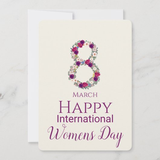 8 maart Internationale Vrouwendag Kaart (Voorkant)