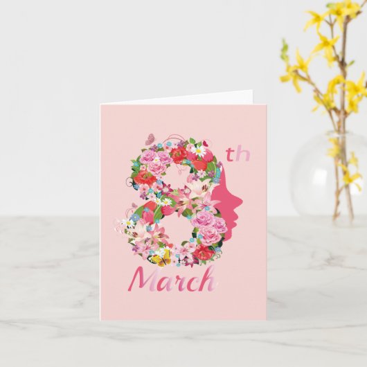 8 maart Internationale Vrouwendag Kaart (Gele Bloem)