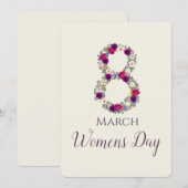 8 maart Internationale Vrouwendag Kaart (Voorkant / Achterkant)