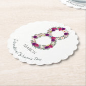 8 maart Internationale Vrouwendag Kartonnen Onderzetters (Gekanteld)