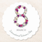 8 maart Internationale Vrouwendag Kartonnen Onderzetters (Voorkant)
