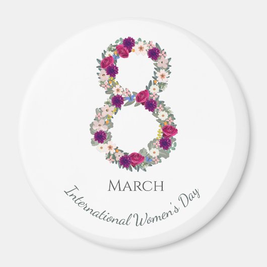8 maart Internationale Vrouwendag Magneet (Voorkant)