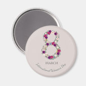 8 maart Internationale Vrouwendag Magneet (Voorkant / Achterkant)