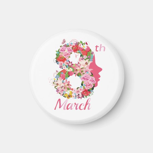 8 maart Internationale Vrouwendag Magneet (Voorkant)