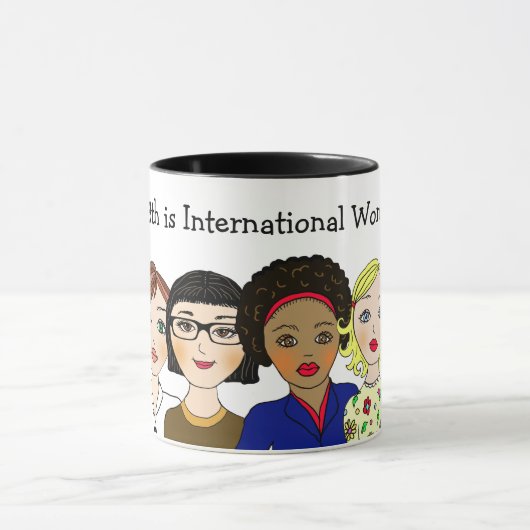 8 maart Internationale Vrouwendag Mok (Midden)