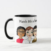 8 maart Internationale Vrouwendag Mok (Links)