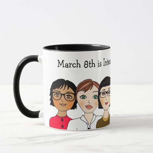 8 maart Internationale Vrouwendag Mok (Links)