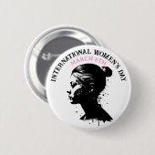 8 maart Internationale Vrouwendag Ronde Button 5,7 Cm (Voorkant /achterkant)