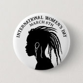 8 maart Internationale Vrouwendag Ronde Button 5,7 Cm (Voorkant)