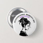 8 maart Internationale Vrouwendag Ronde Button 5,7 Cm (Voorkant /achterkant)