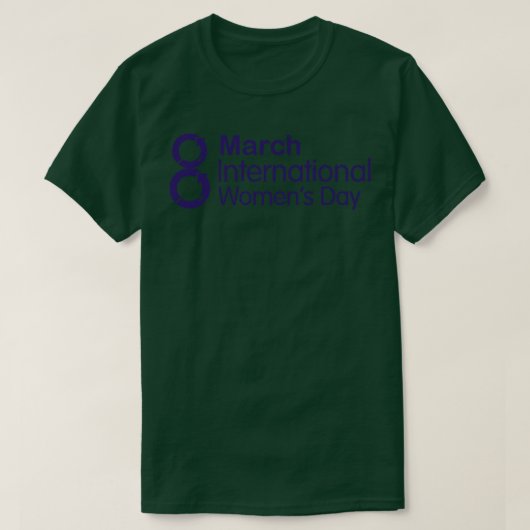 8 maart Internationale vrouwendag T-shirt (Design voorkant)